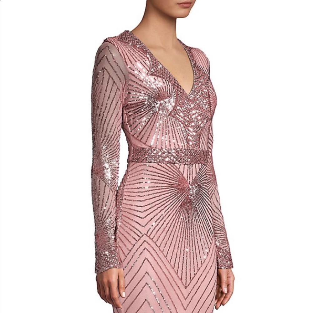 Sequin V-neck Fit & Flare Gown